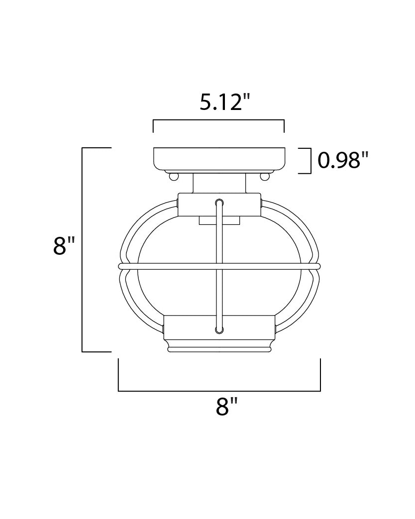 Portsmouth Outdoor Ceiling Mount Oil Rubbed Bronze by Maxim Lighting