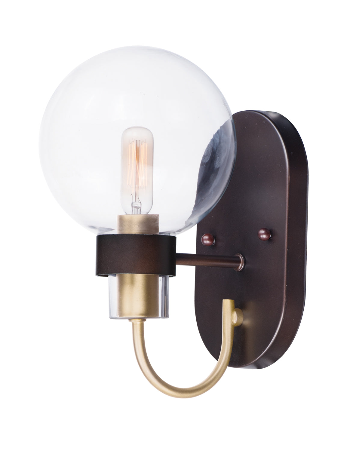 Bauhaus Wall Sconce Bronze/Satin Brass by Maxim Lighting