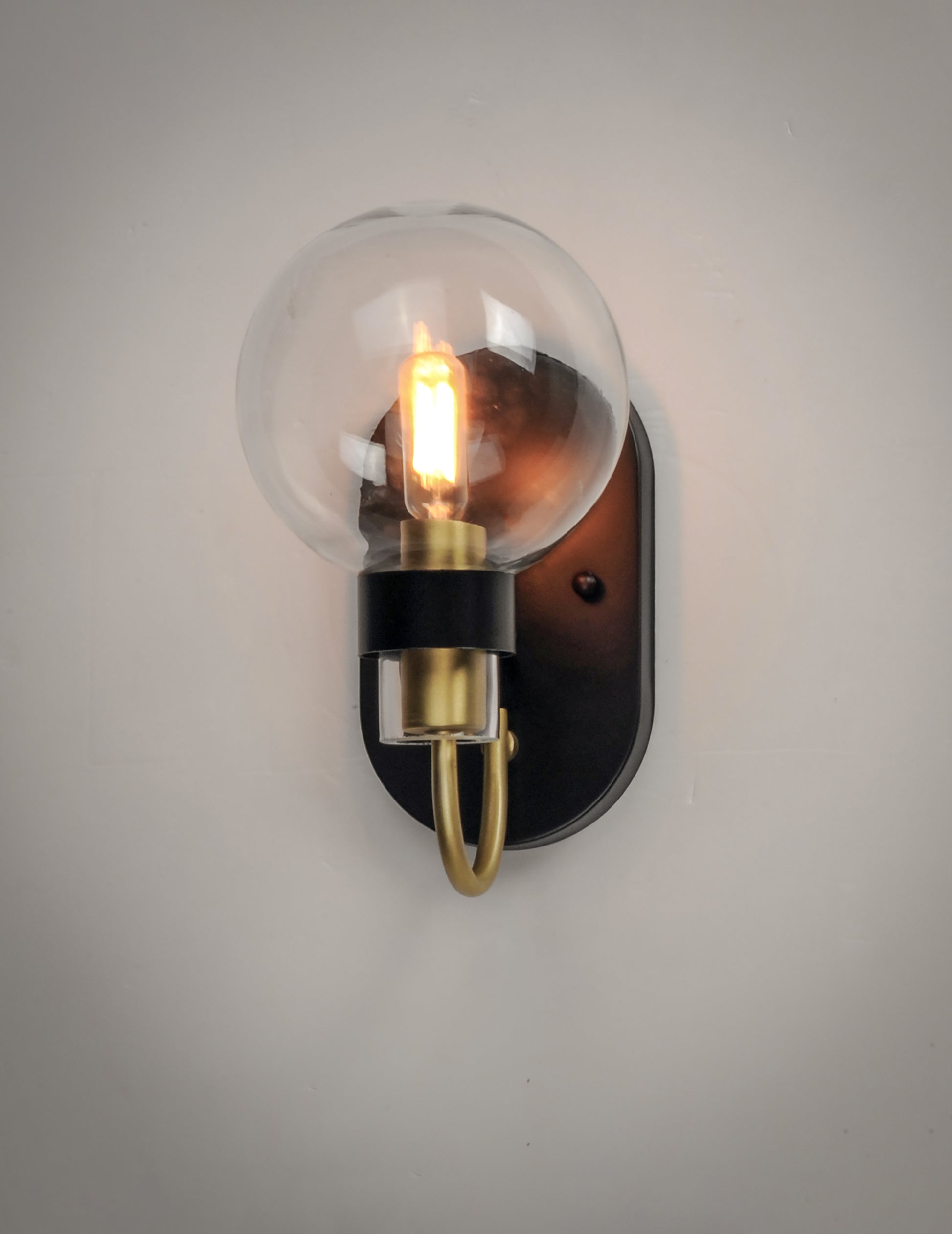 Bauhaus Wall Sconce Bronze/Satin Brass by Maxim Lighting