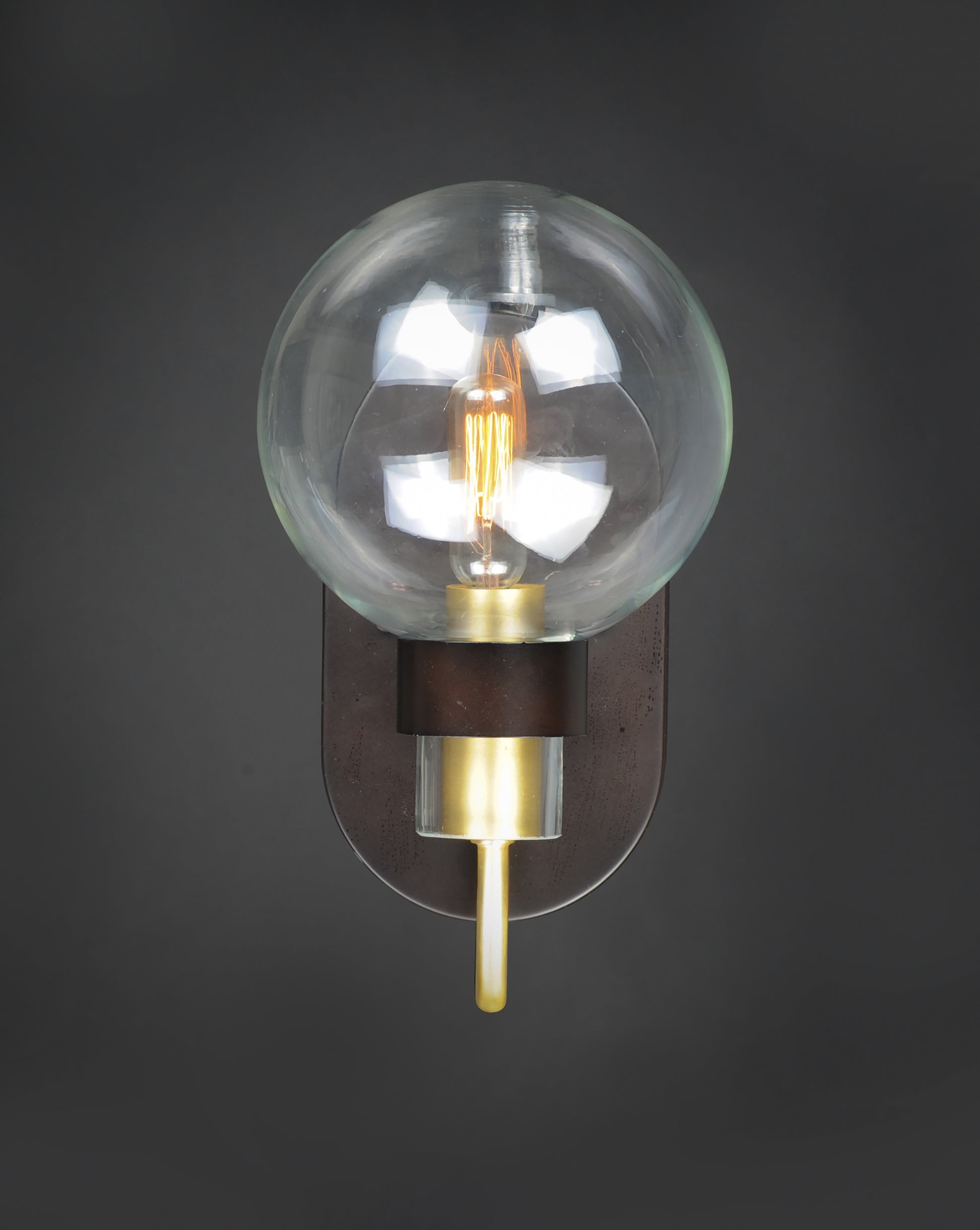 Bauhaus Wall Sconce Bronze/Satin Brass by Maxim Lighting