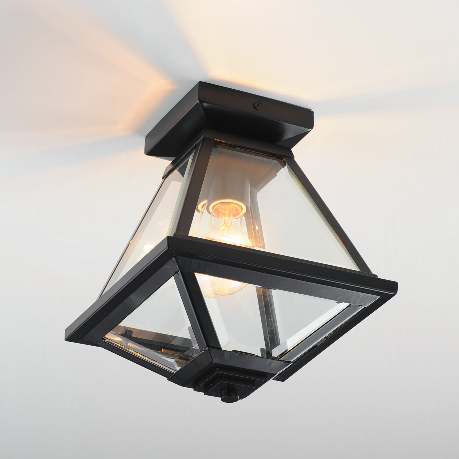 Prism 9" Outdoor Flush Mount Black by Maxim Lighting