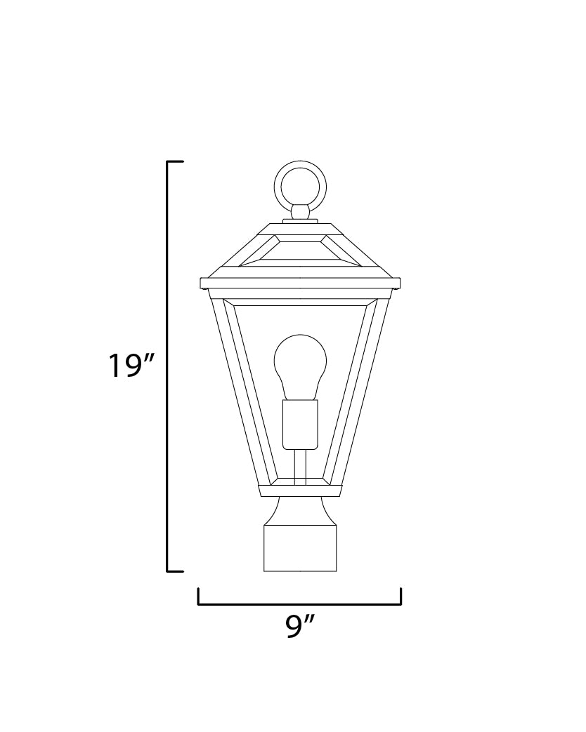 Prism Outdoor Post Lantern Black by Maxim Lighting