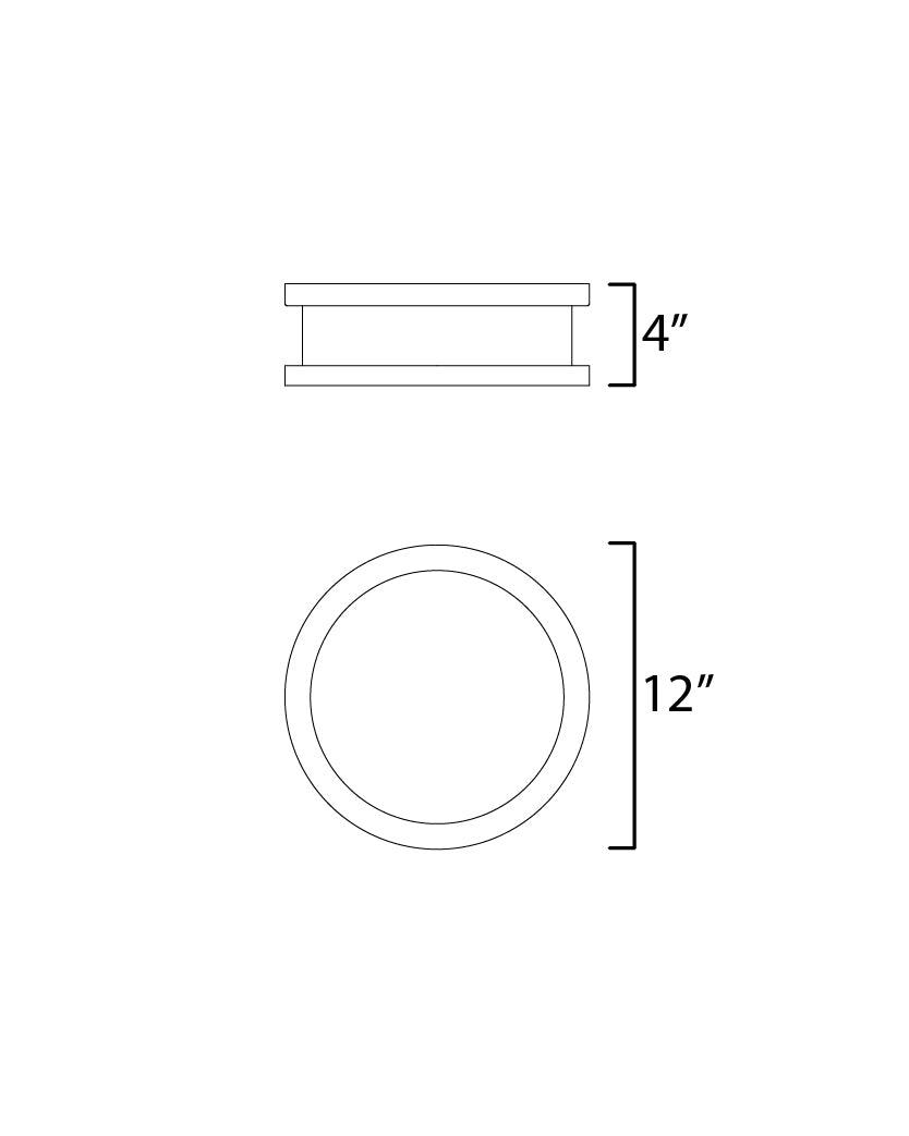 Oxford Outdoor 3-Light Flush Mount Black by Maxim Lighting