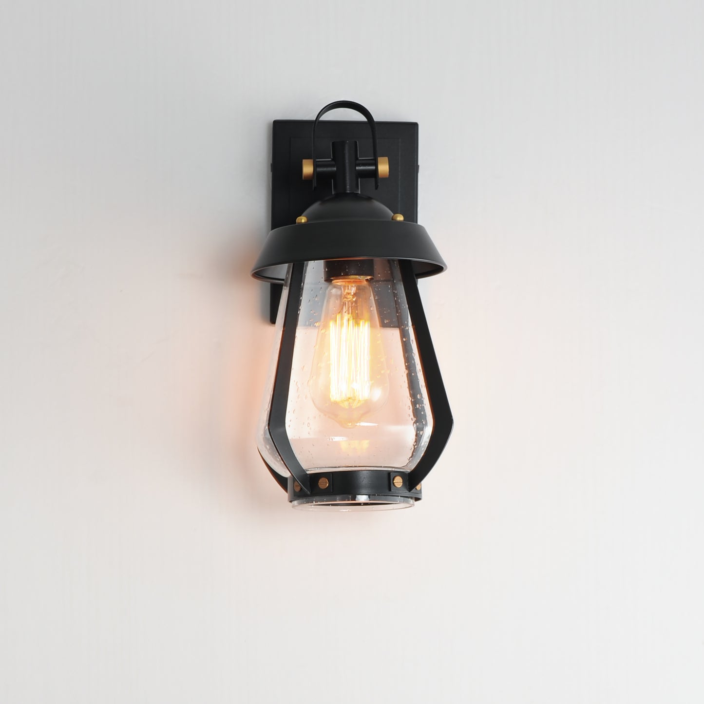 Mariner Small Outdoor Sconce Black/Antique Brass by Maxim Lighting