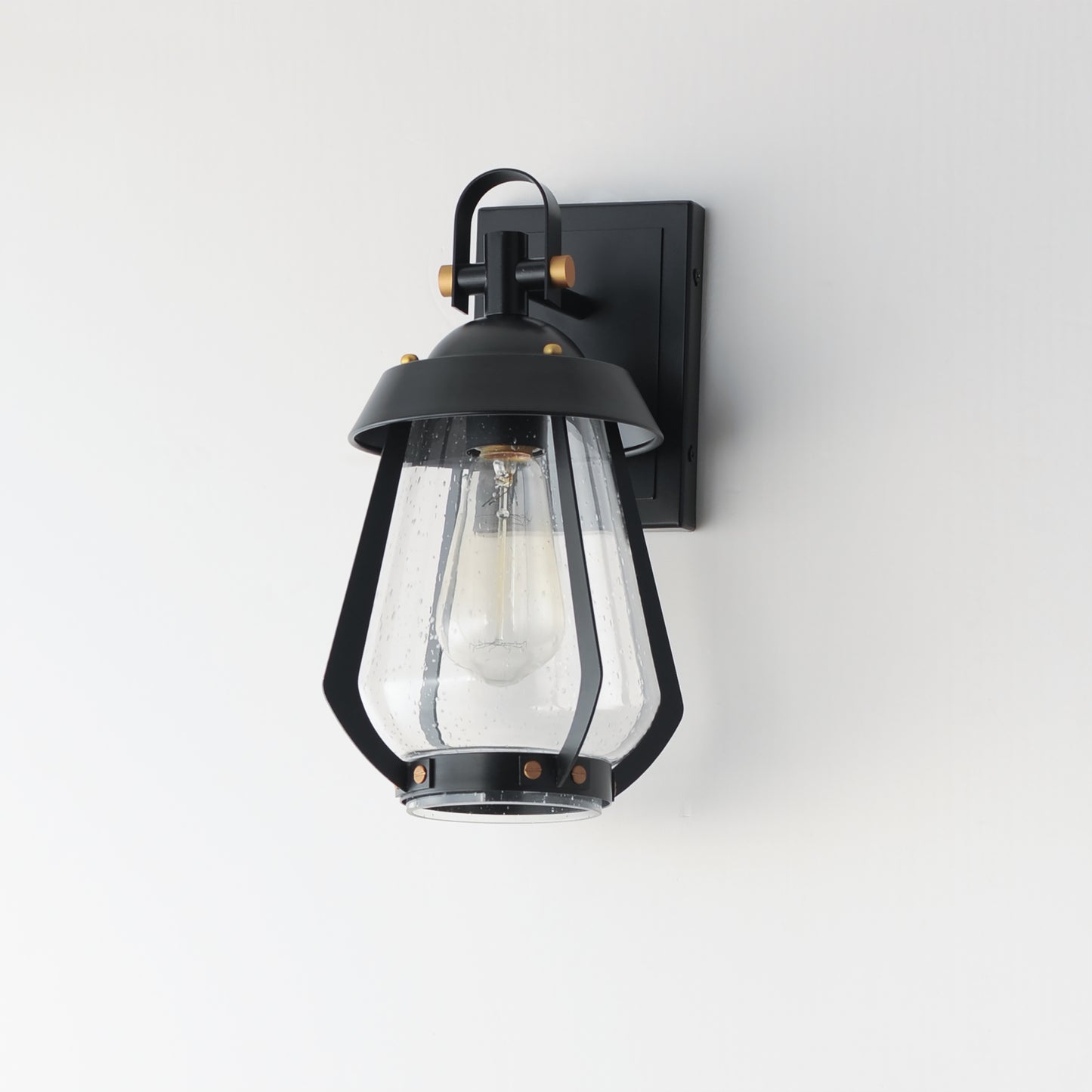 Mariner Small Outdoor Sconce Black/Antique Brass by Maxim Lighting
