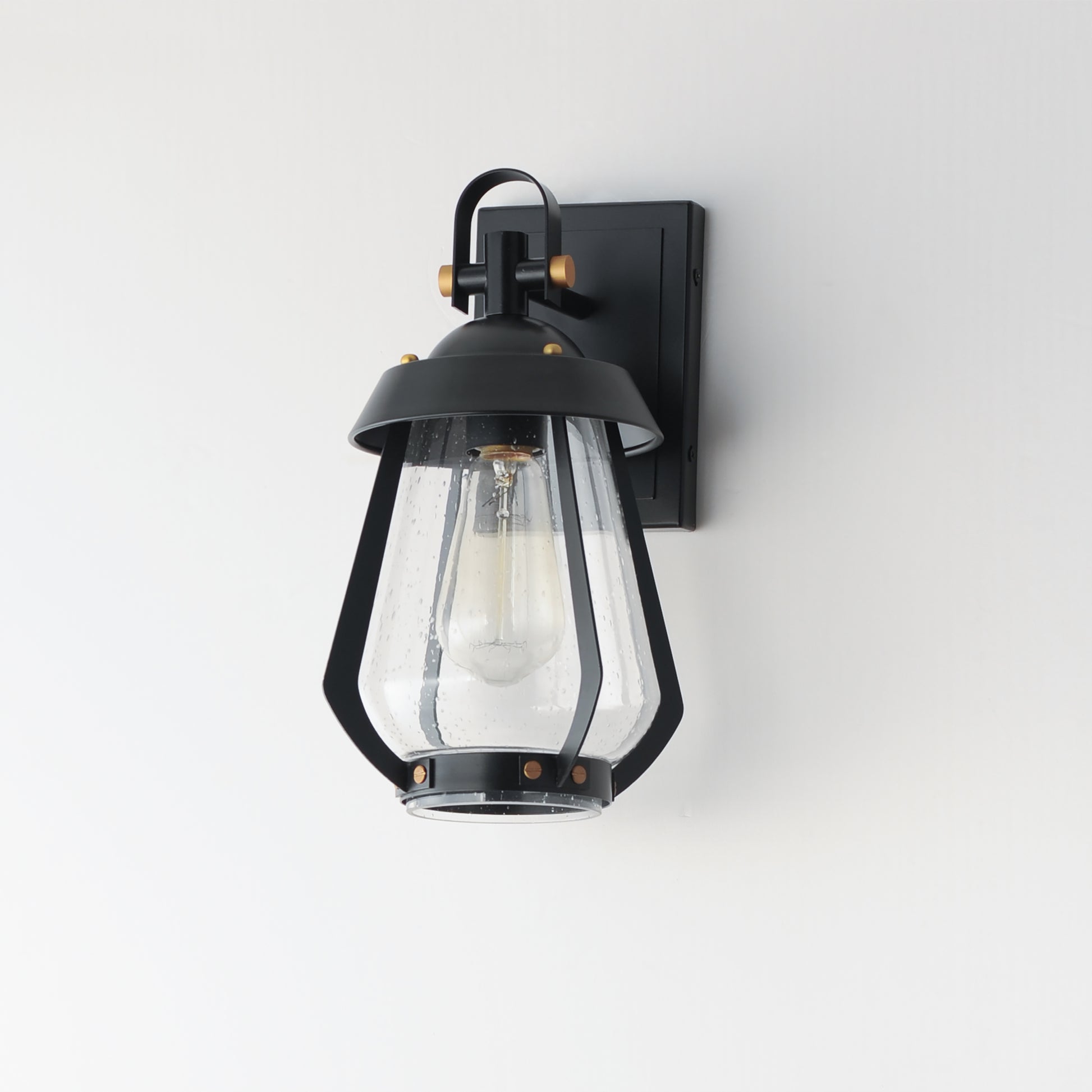 Mariner Small Outdoor Sconce Black/Antique Brass by Maxim Lighting
