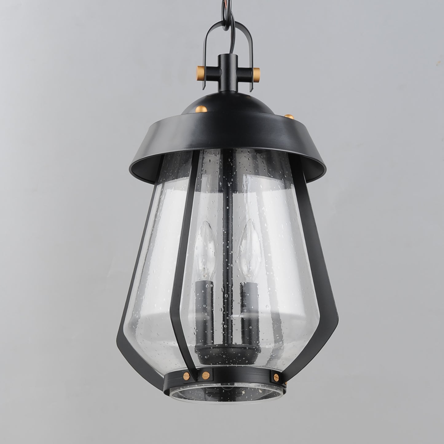 Mariner Large 2-Light Outdoor Pendant Black/Antique Brass by Maxim Lighting