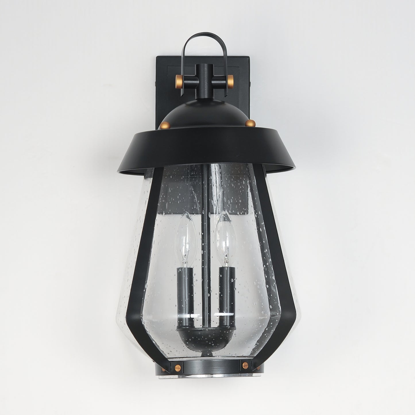 Mariner Large 2-Light Outdoor Sconce Black/Antique Brass by Maxim Lighting