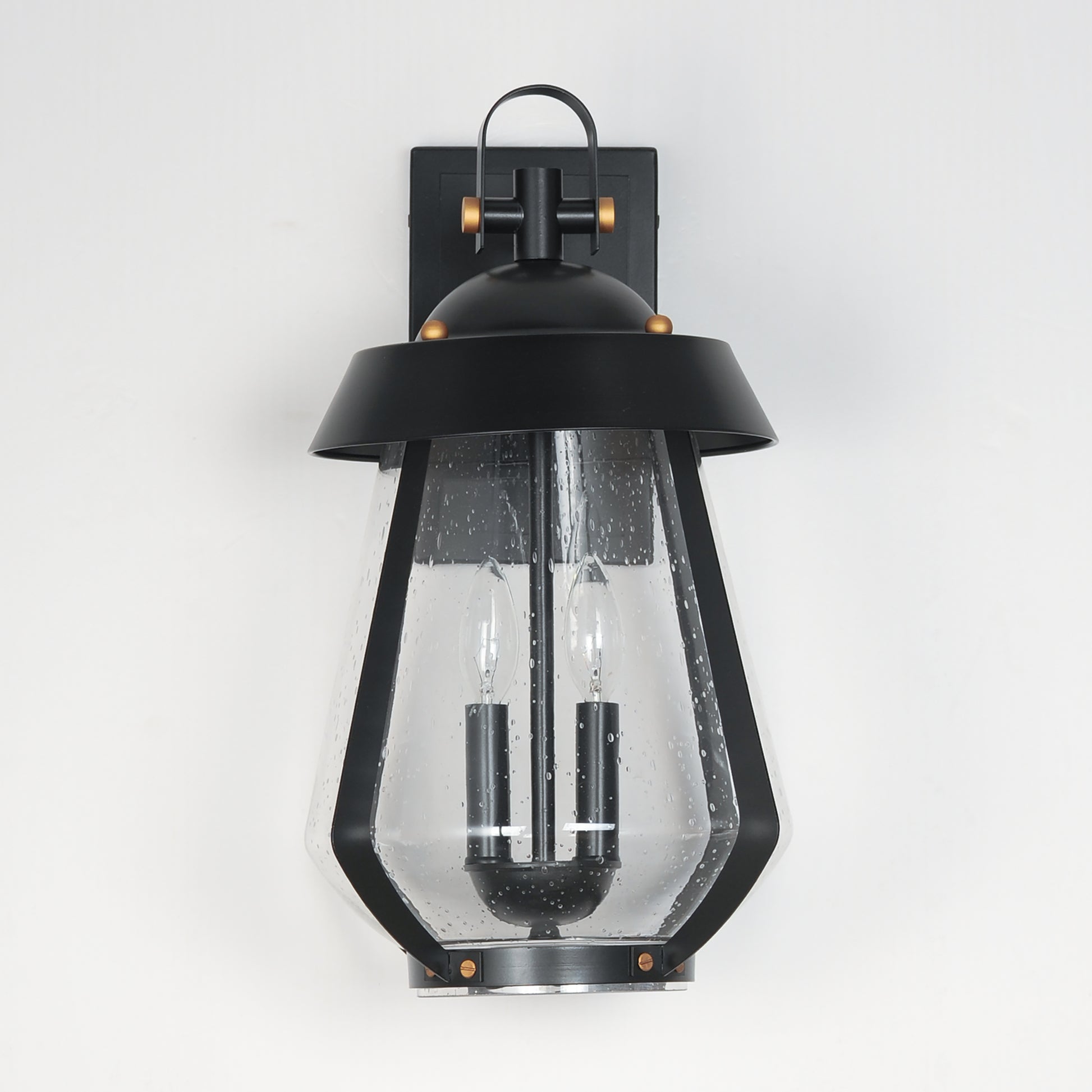 Mariner Large 2-Light Outdoor Sconce Black/Antique Brass by Maxim Lighting