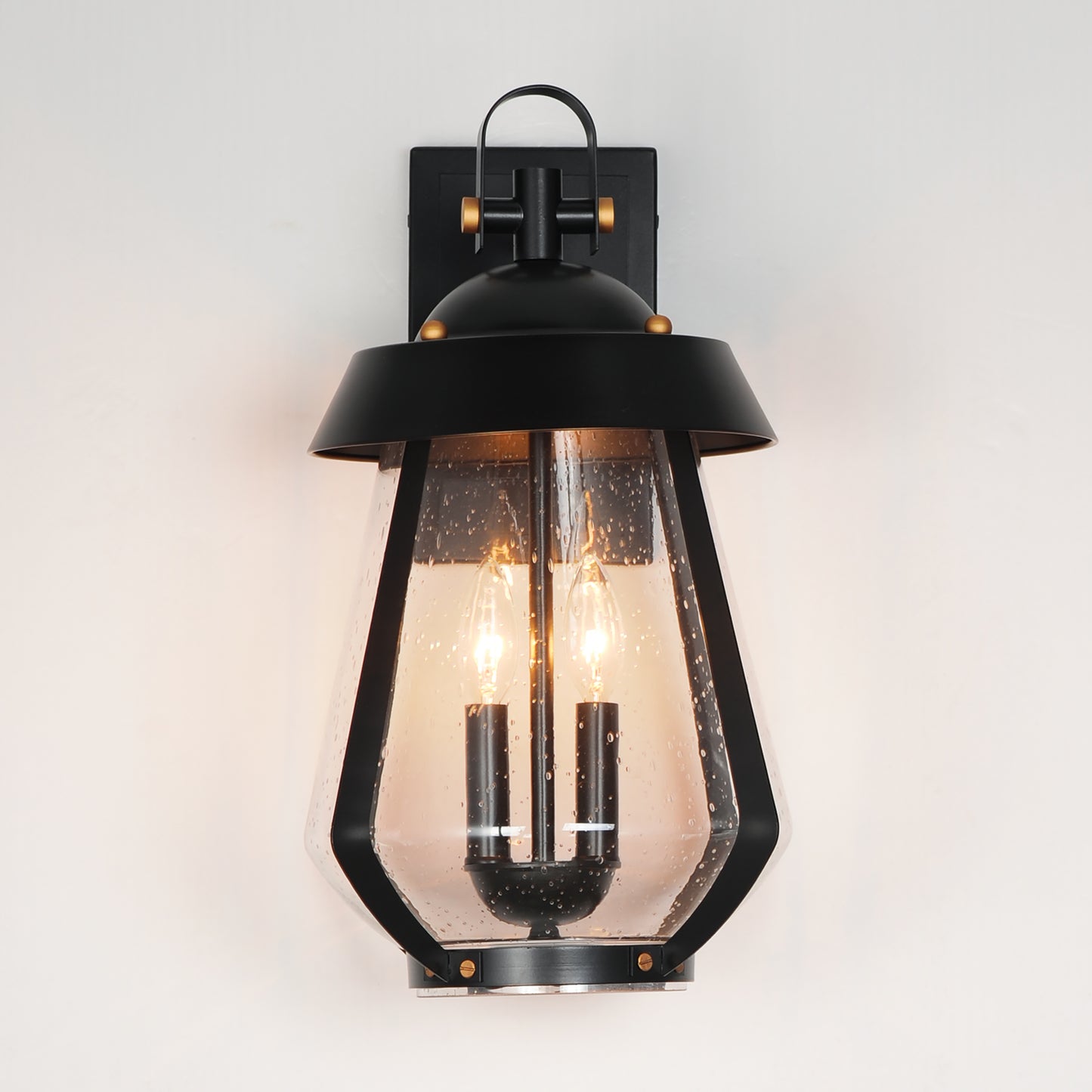 Mariner Large 2-Light Outdoor Sconce Black/Antique Brass by Maxim Lighting