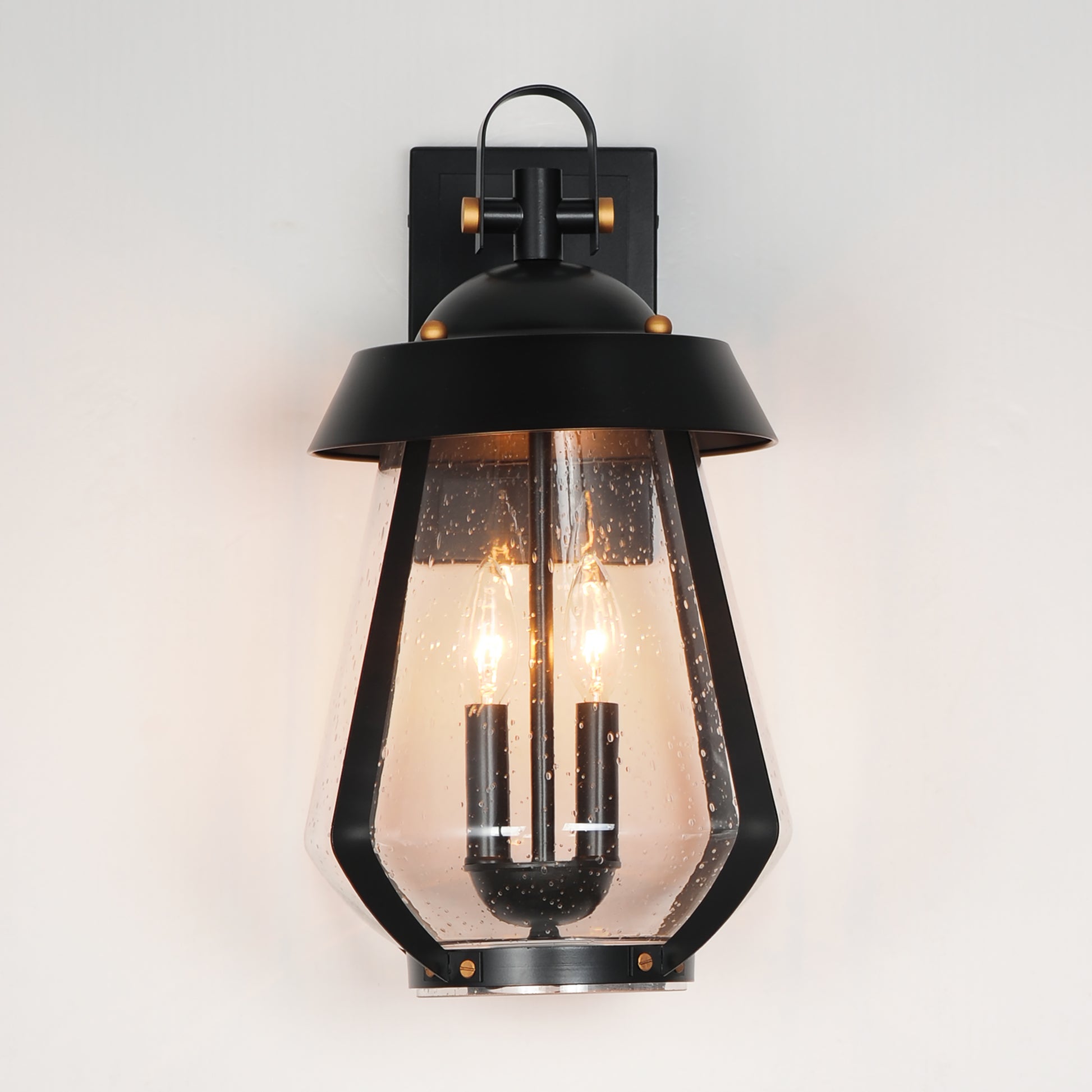 Mariner Large 2-Light Outdoor Sconce Black/Antique Brass by Maxim Lighting