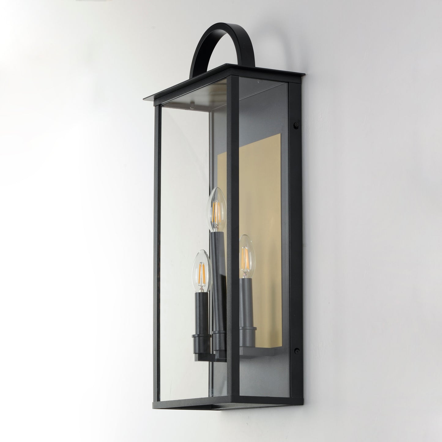 Manchester 3-Light Large Outdoor Wall Sconce Black by Maxim Lighting