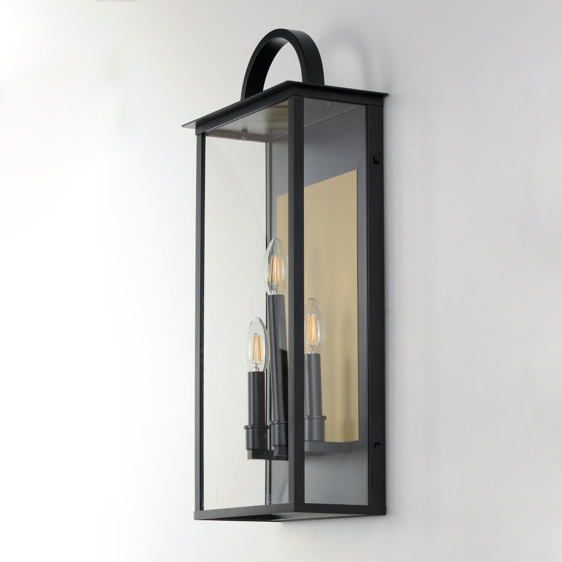 Manchester 3-Light Large Outdoor Wall Sconce Black by Maxim Lighting