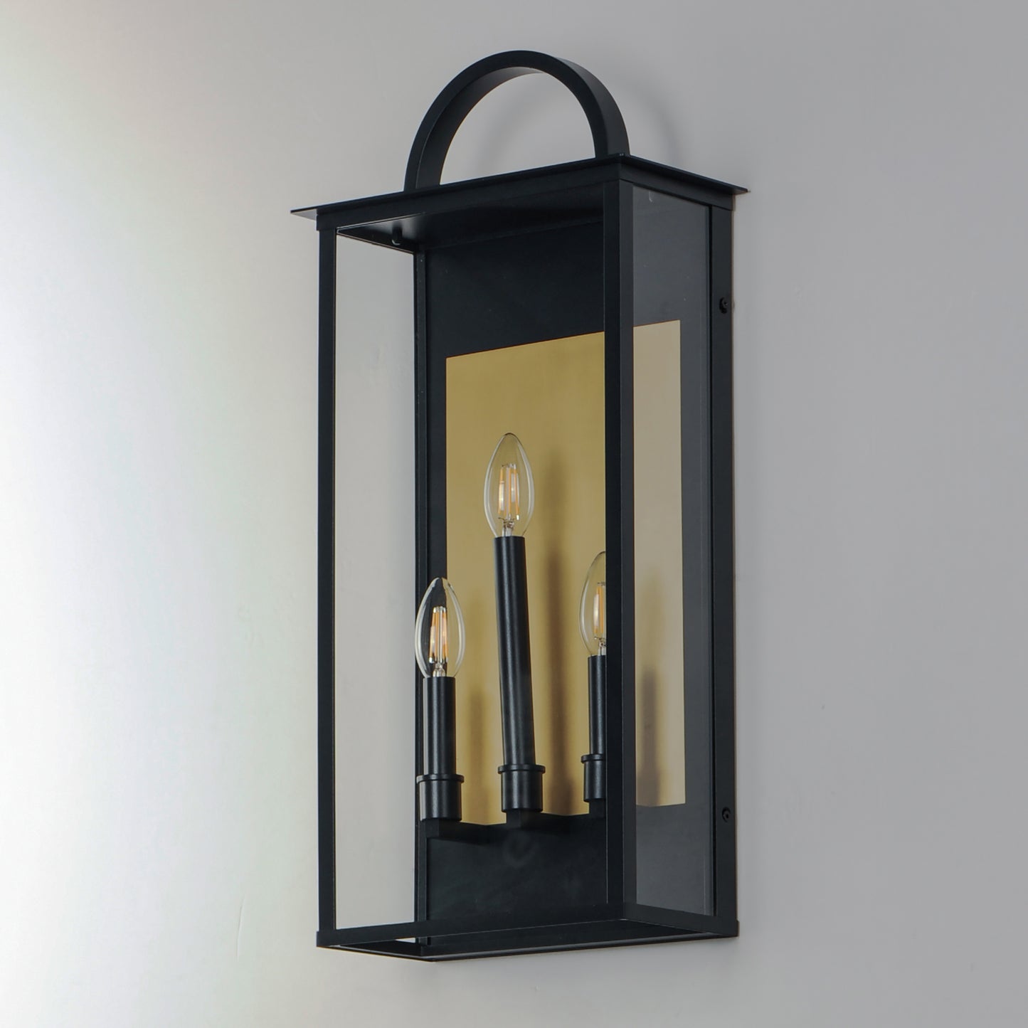 Manchester 3-Light Large Outdoor Wall Sconce Black by Maxim Lighting