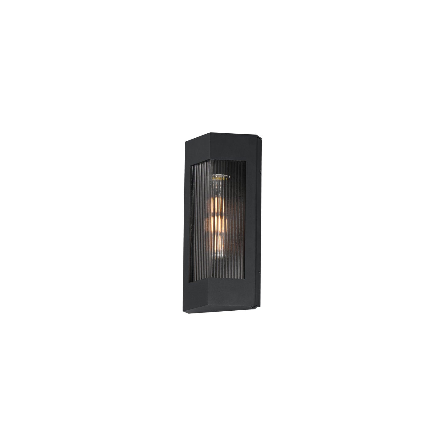 Triform 14" Outdoor Wall Sconce Black/Antique Brass by Maxim Lighting