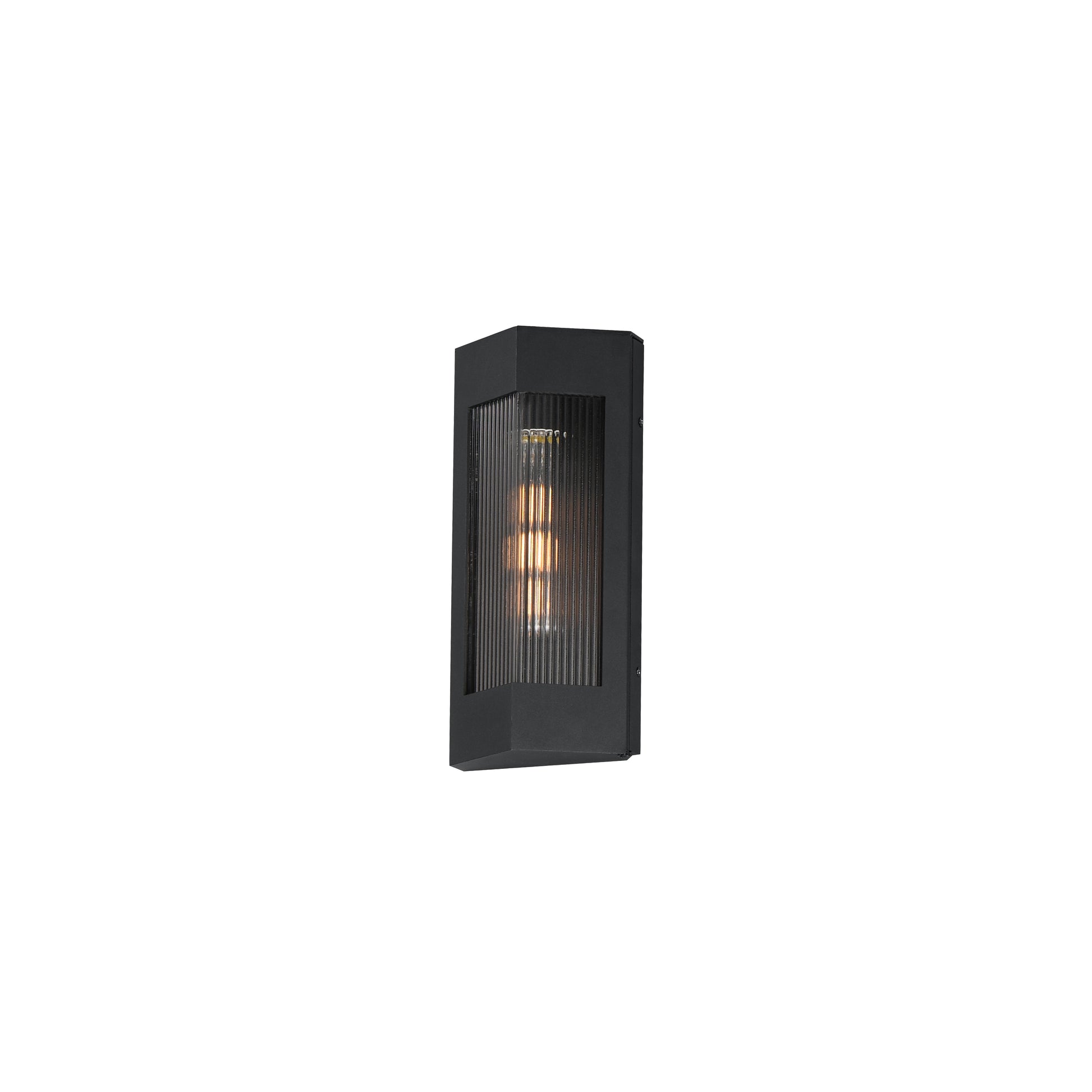 Triform 14" Outdoor Wall Sconce Black/Antique Brass by Maxim Lighting