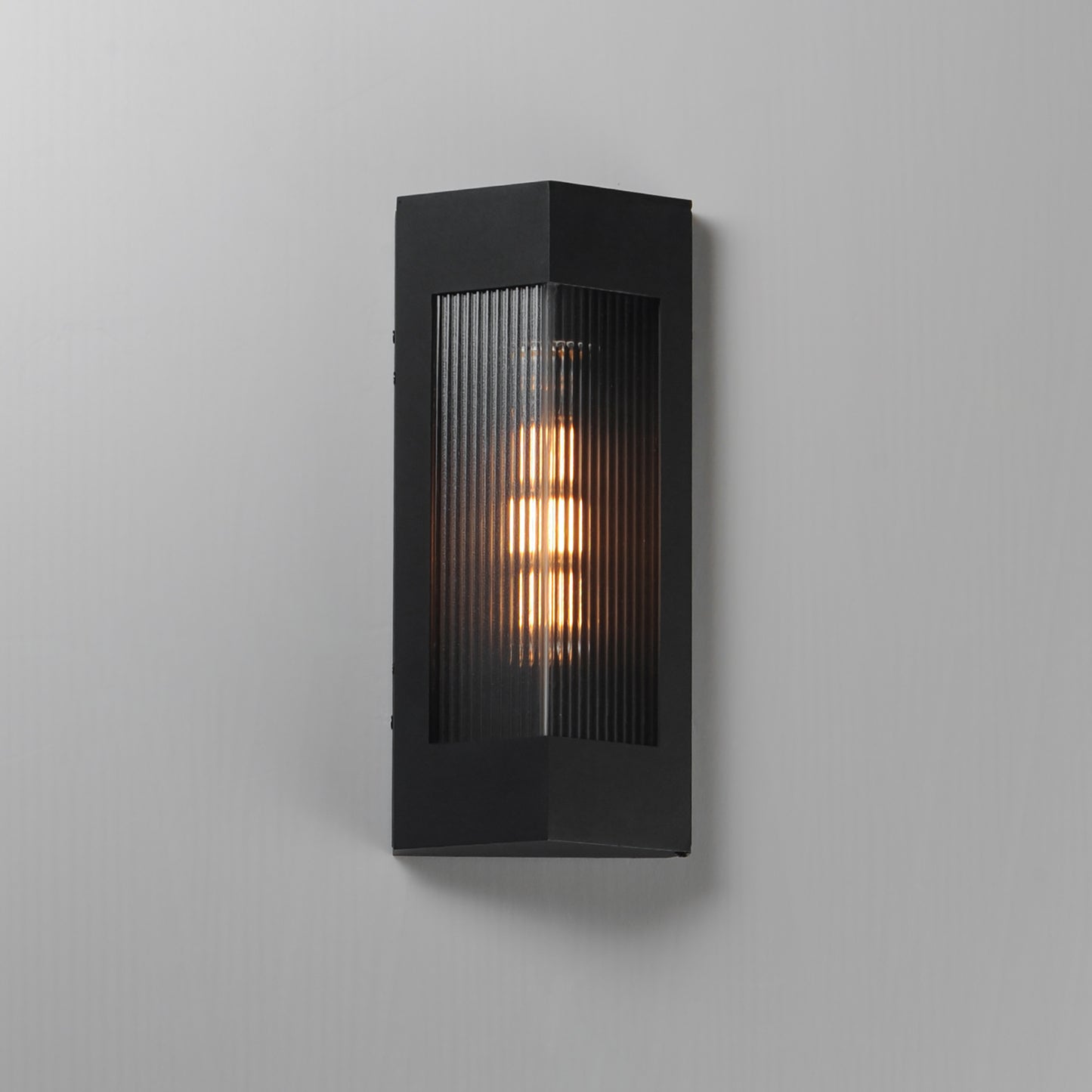 Triform 14" Outdoor Wall Sconce Black/Antique Brass by Maxim Lighting