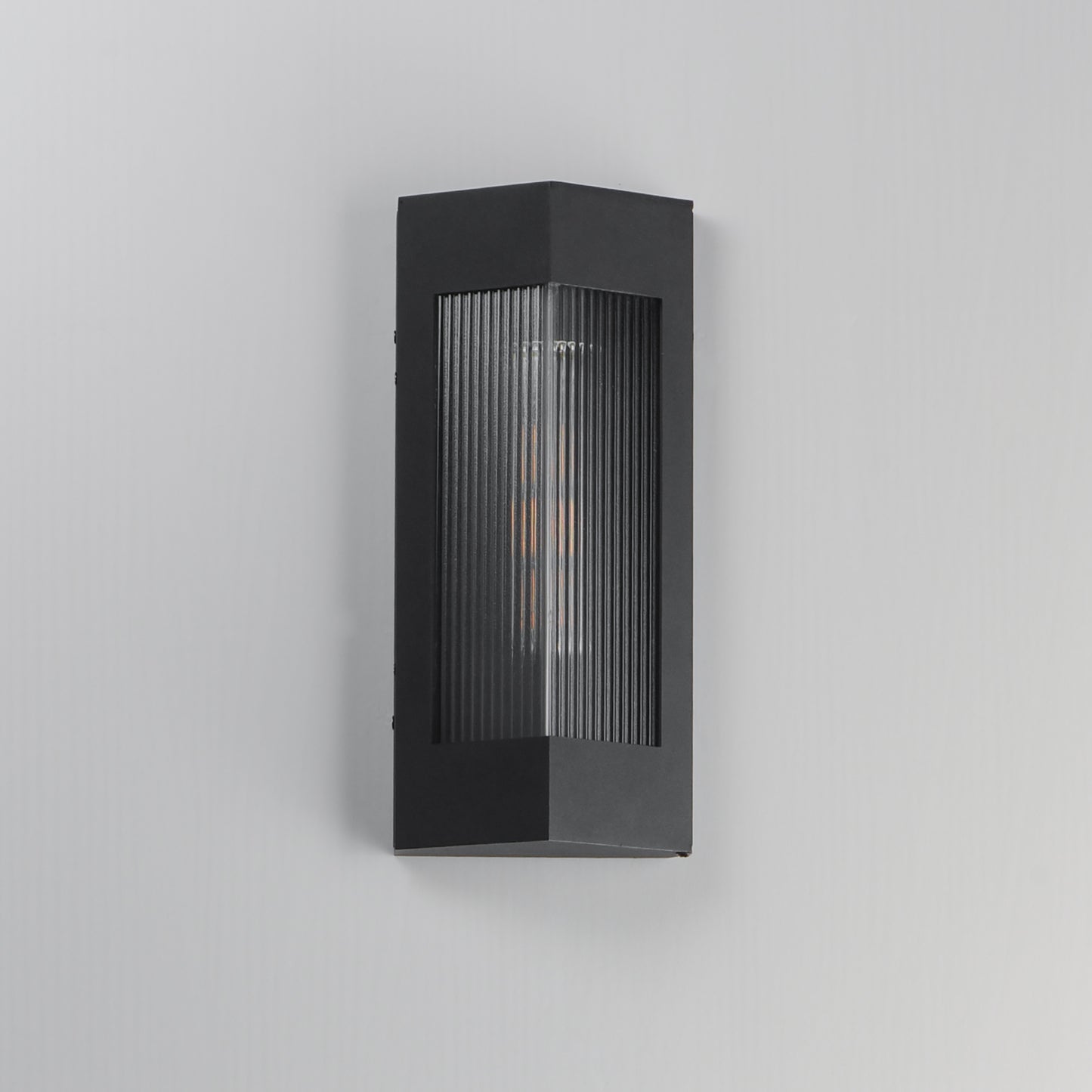 Triform 14" Outdoor Wall Sconce Black/Antique Brass by Maxim Lighting