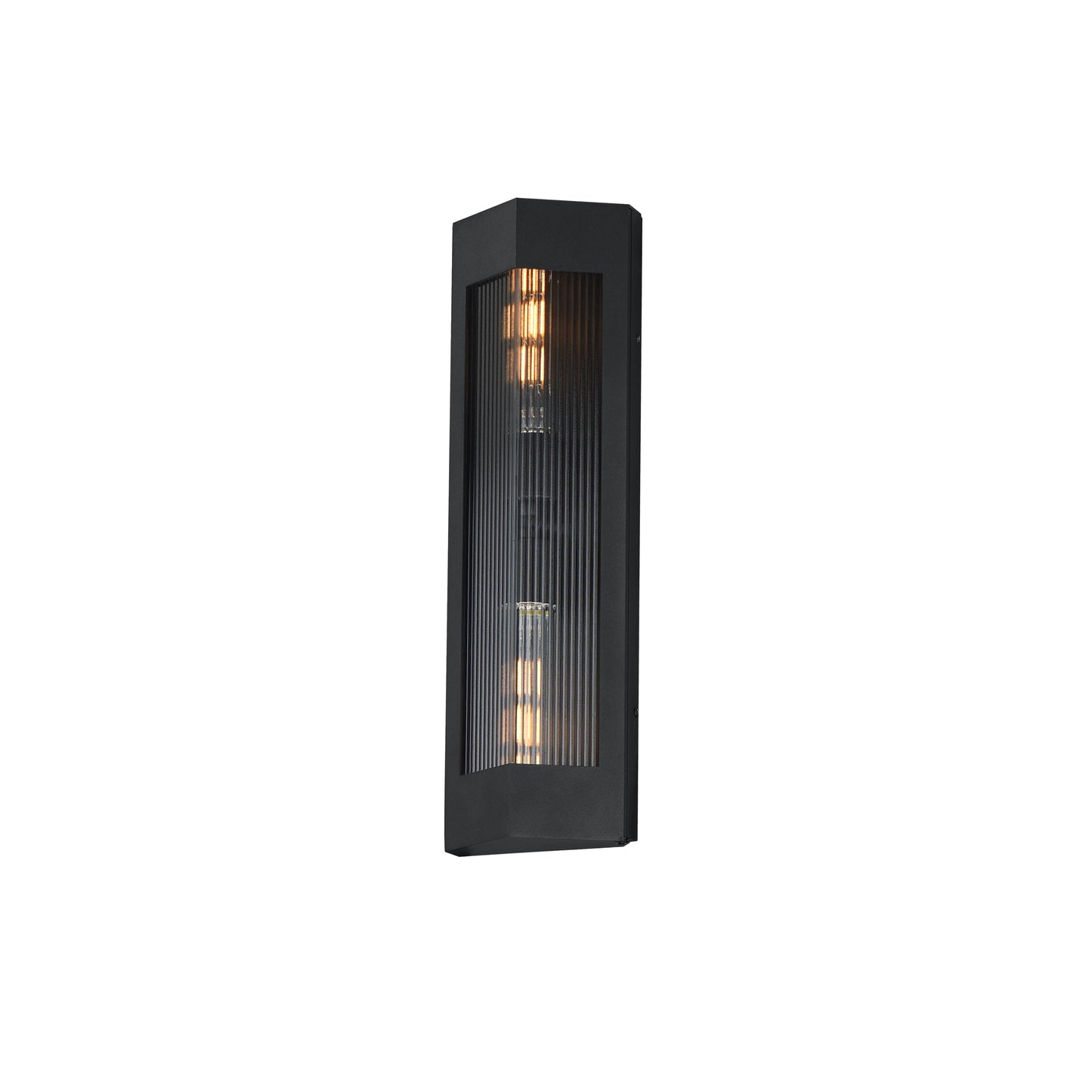 Triform 20" 2-Light Outdoor Wall Sconce Black/Antique Brass by Maxim Lighting