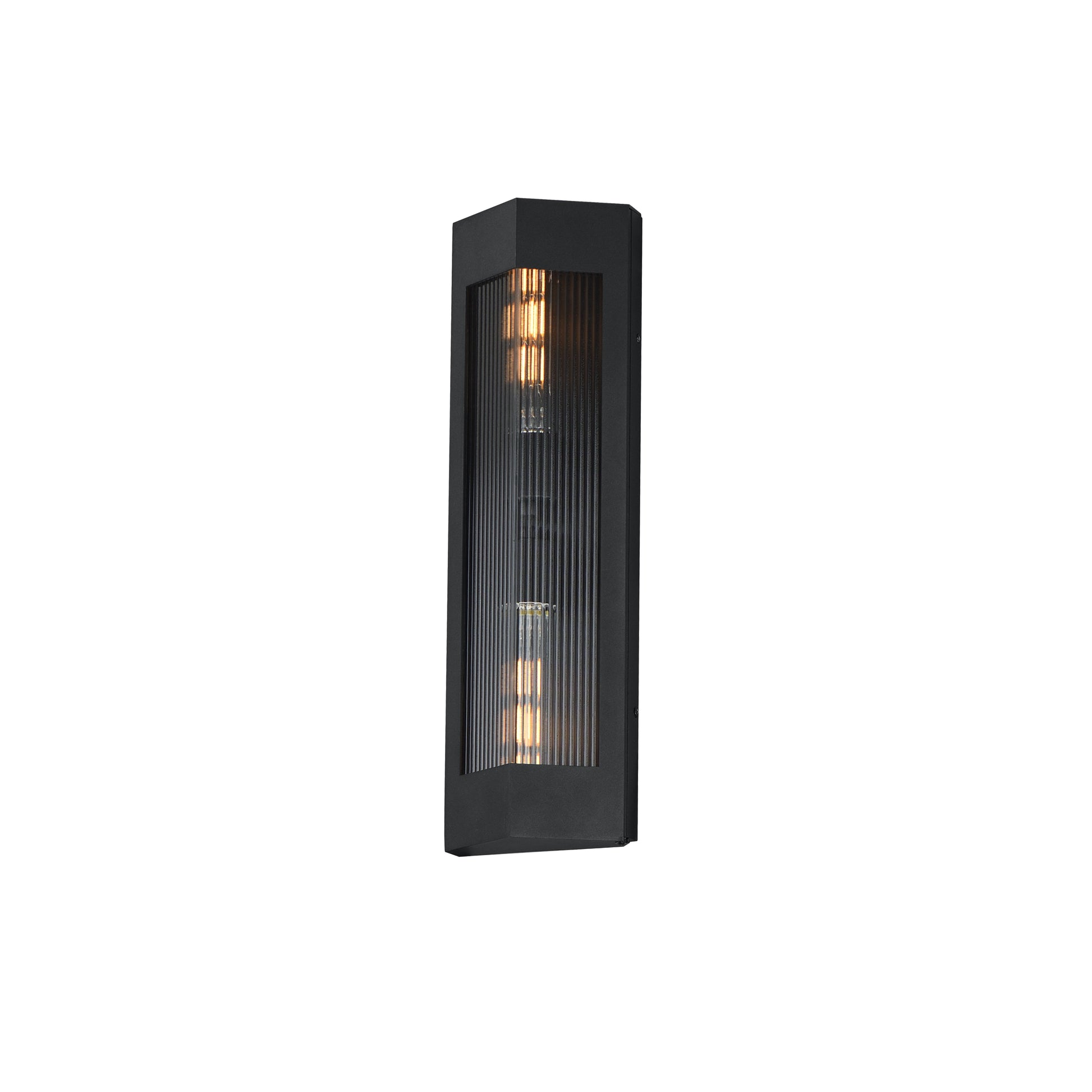 Triform 20" 2-Light Outdoor Wall Sconce Black/Antique Brass by Maxim Lighting