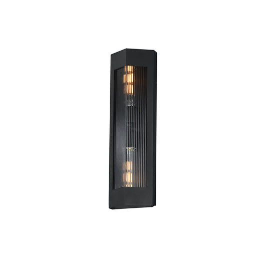 Triform 20" 2-Light Outdoor Wall Sconce Black/Antique Brass by Maxim Lighting