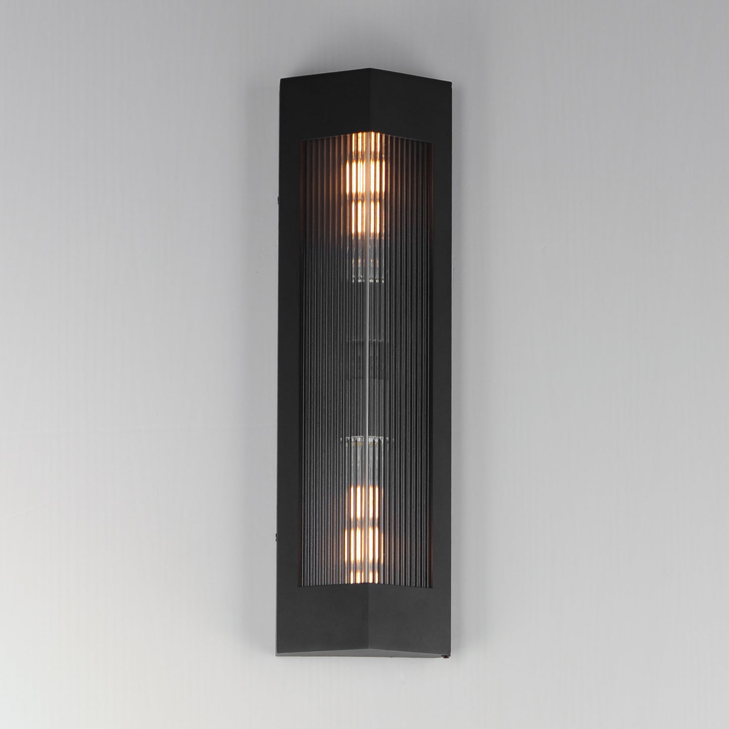 Triform 20" 2-Light Outdoor Wall Sconce Black/Antique Brass by Maxim Lighting