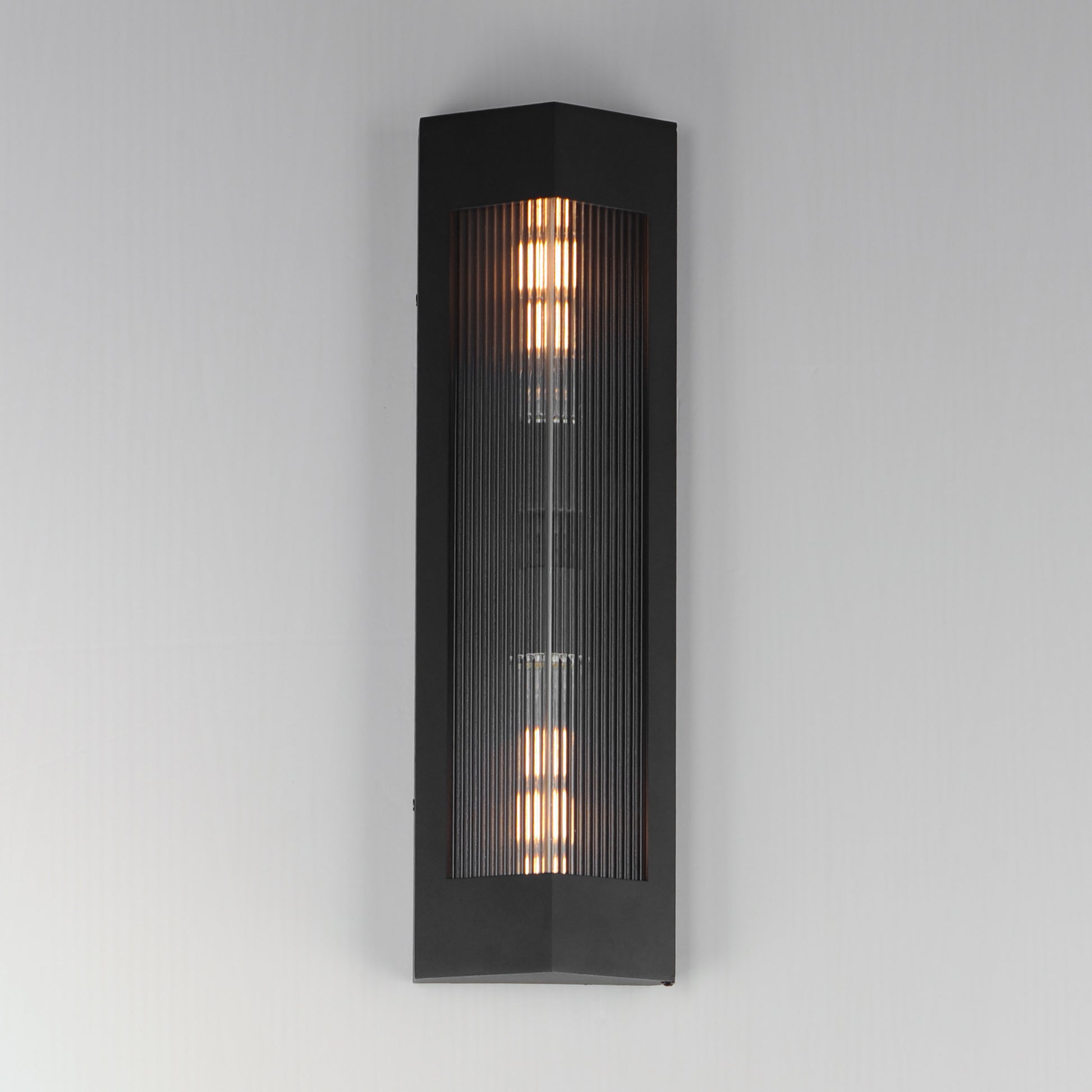 Triform 20" 2-Light Outdoor Wall Sconce Black/Antique Brass by Maxim Lighting