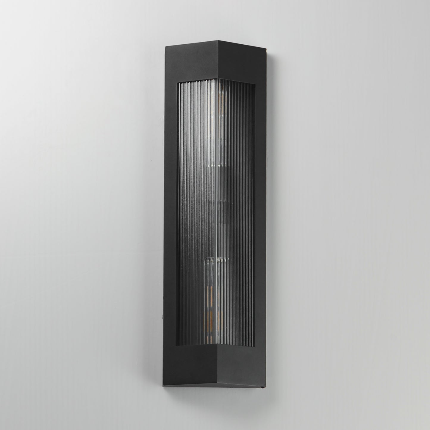 Triform 20" 2-Light Outdoor Wall Sconce Black/Antique Brass by Maxim Lighting