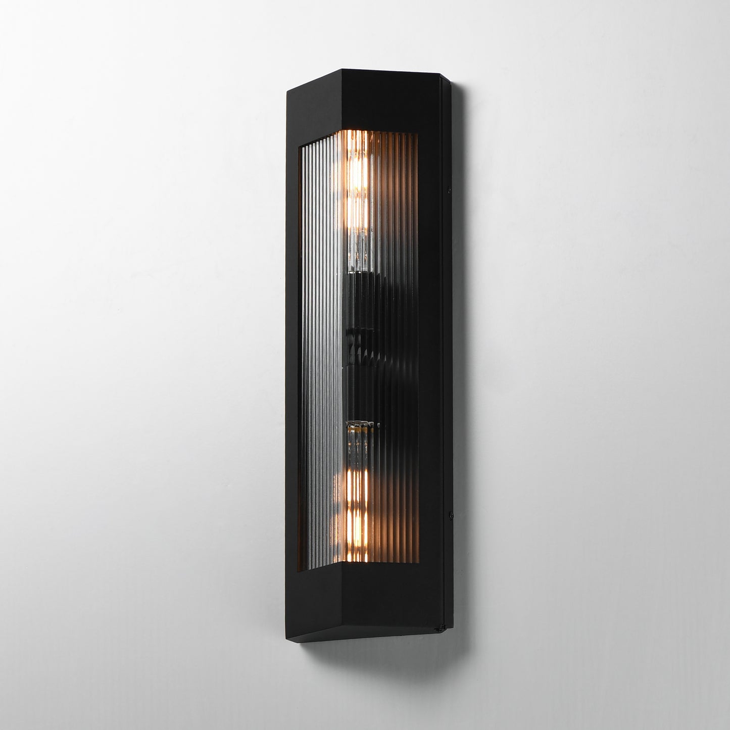 Triform 20" 2-Light Outdoor Wall Sconce Black/Antique Brass by Maxim Lighting