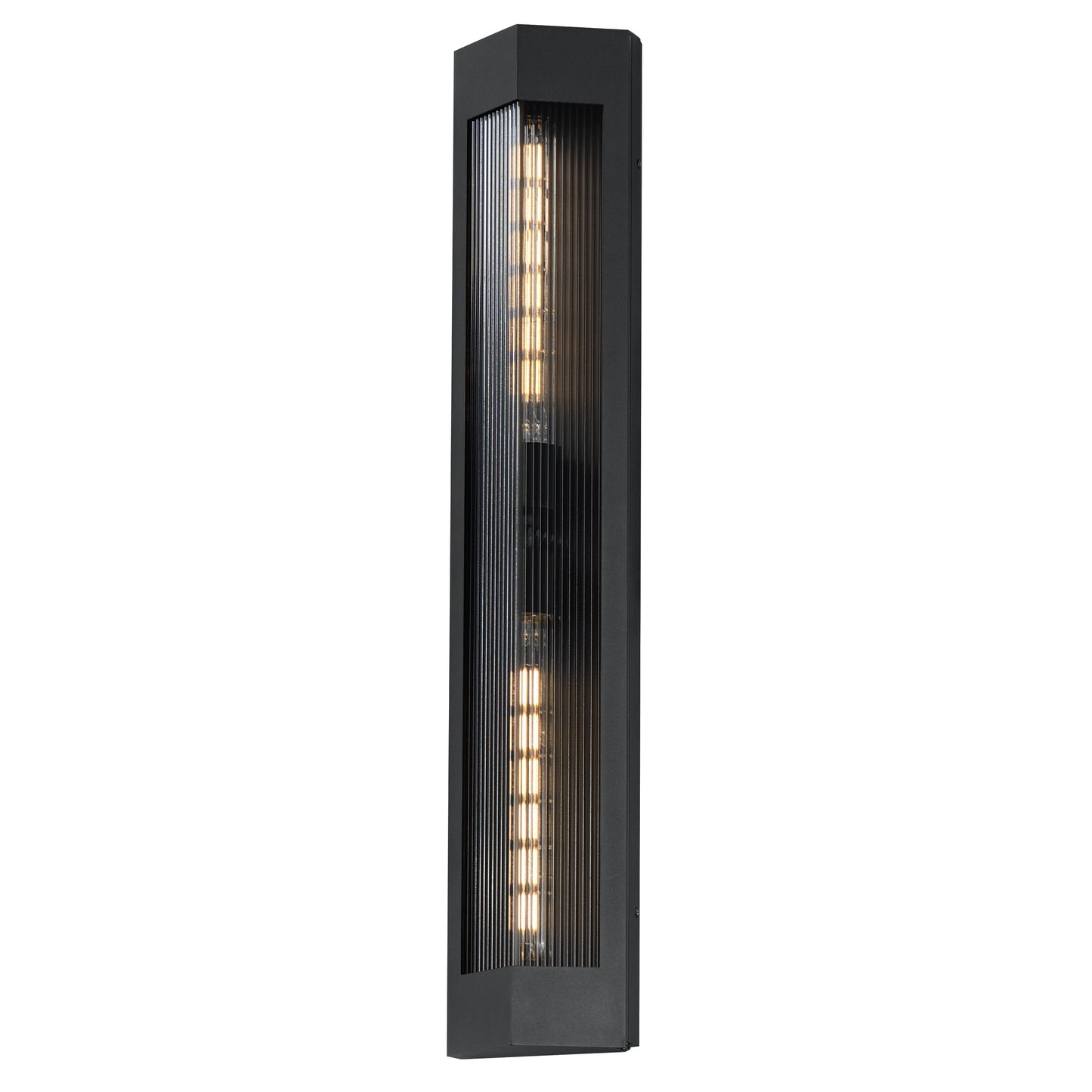 Triform 32" 2-Light Outdoor Wall Sconce Black/Antique Brass by Maxim Lighting