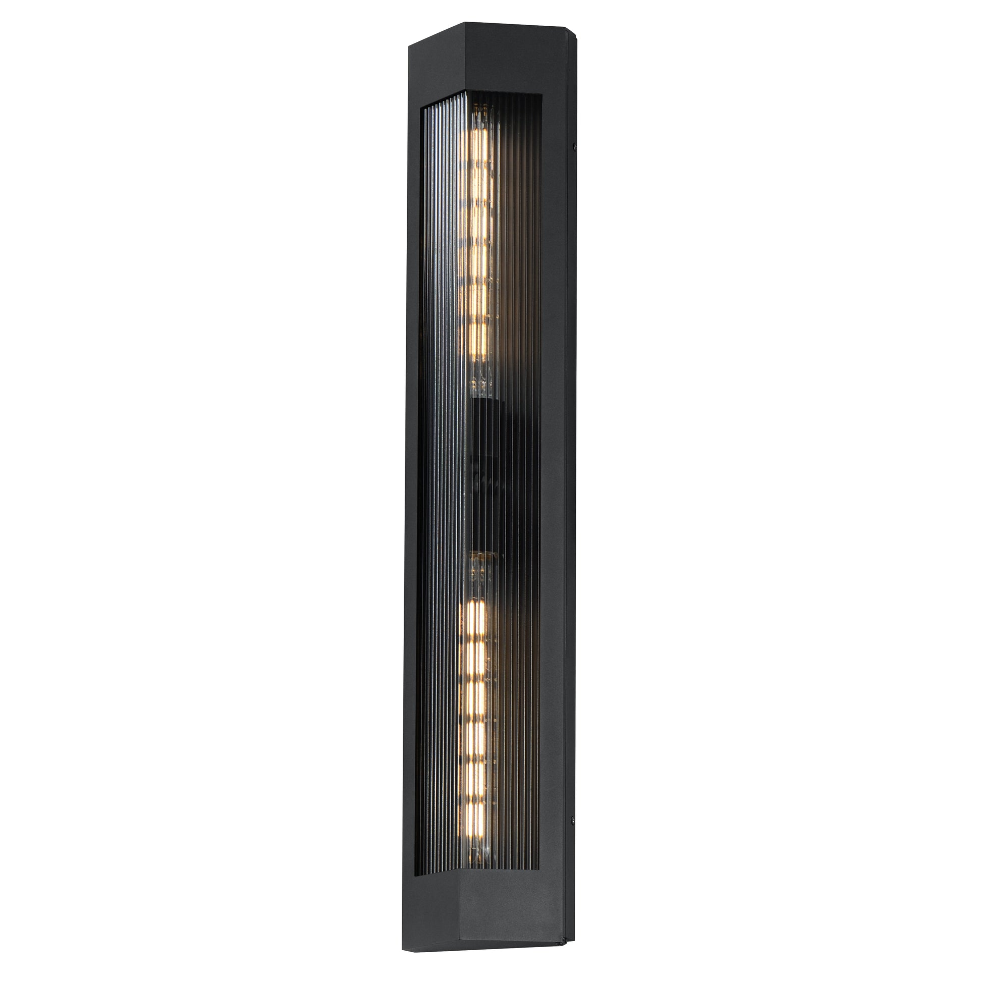 Triform 32" 2-Light Outdoor Wall Sconce Black/Antique Brass by Maxim Lighting
