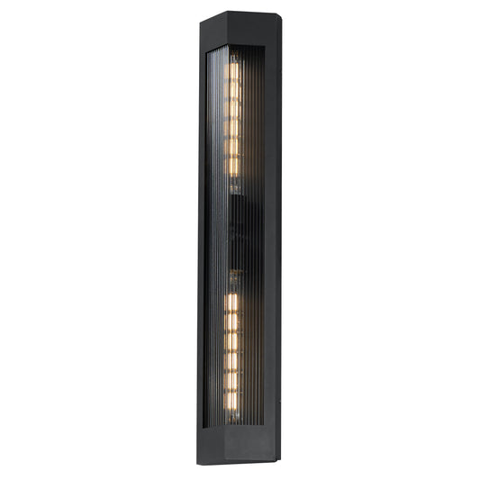 Triform 32" 2-Light Outdoor Wall Sconce Black/Antique Brass by Maxim Lighting