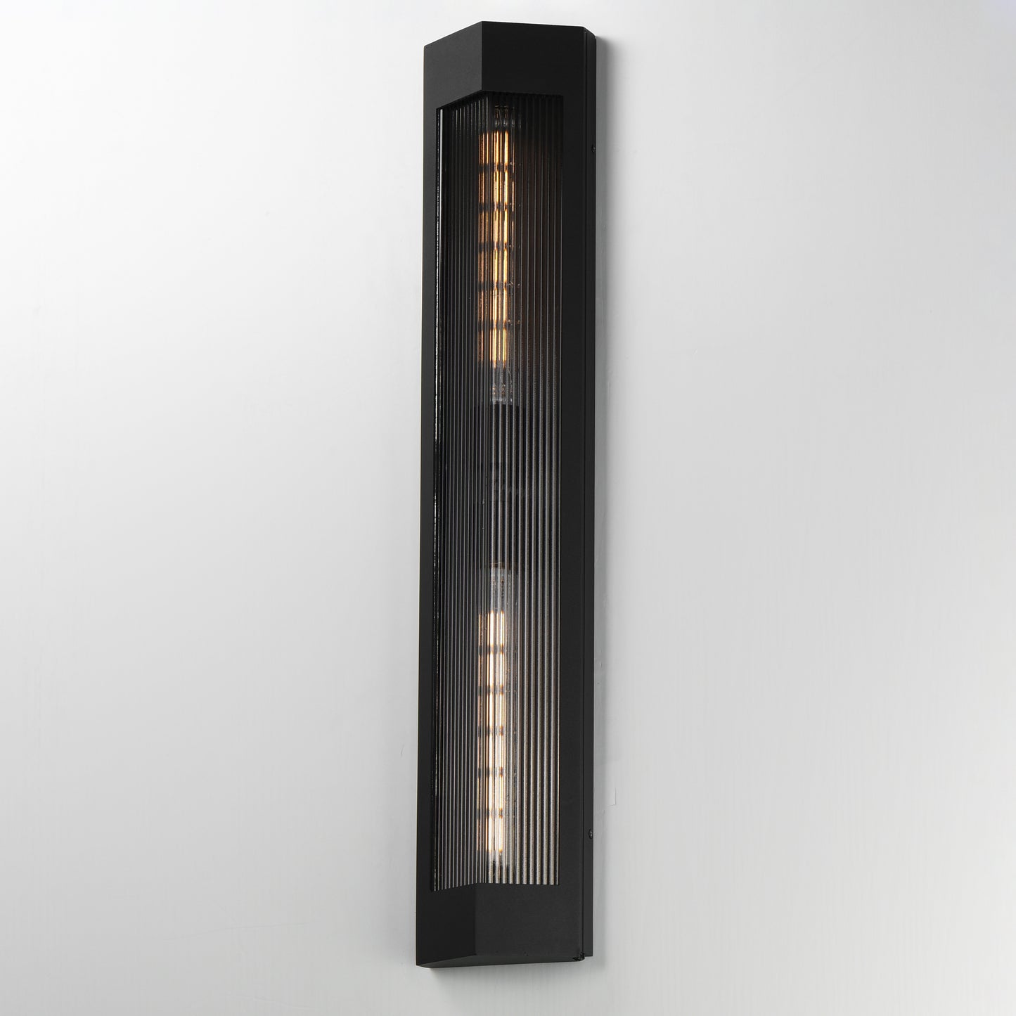 Triform 32" 2-Light Outdoor Wall Sconce Black/Antique Brass by Maxim Lighting