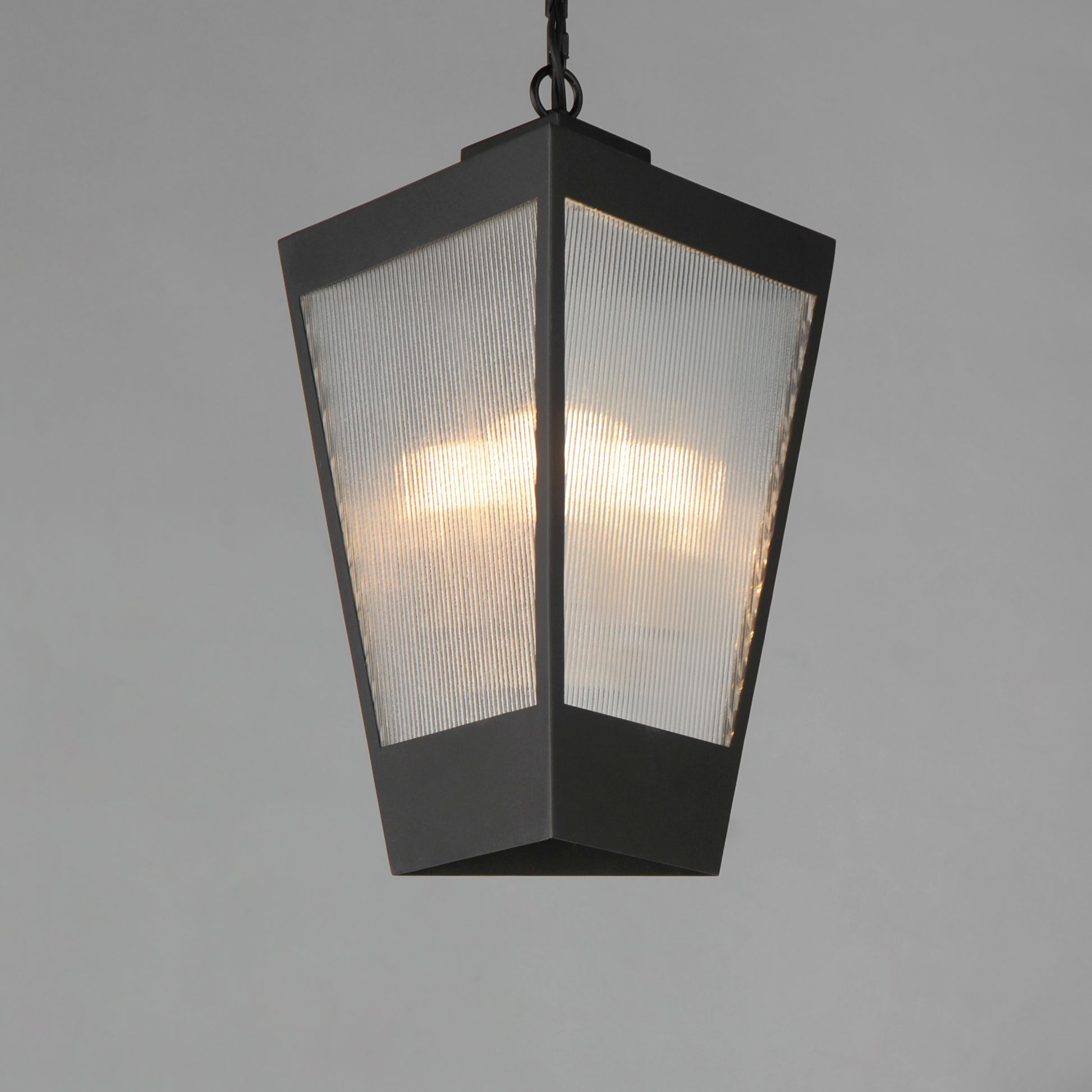 Triform 14" 3-Light Outdoor Pendant Black/Antique Brass by Maxim Lighting