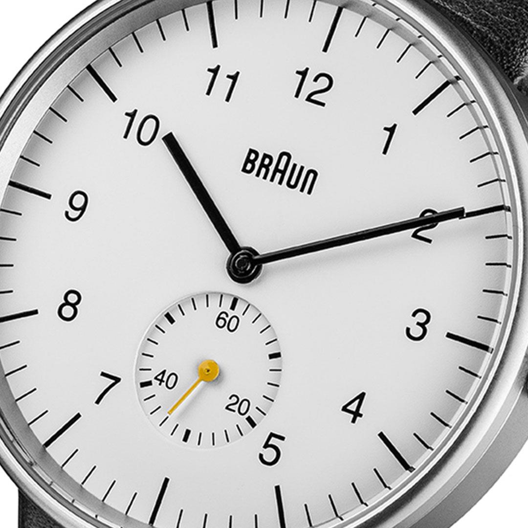 Braun BN0024 Classic Small-Seconds Watch, White Dial, Black Leather (photo 5 of 8)