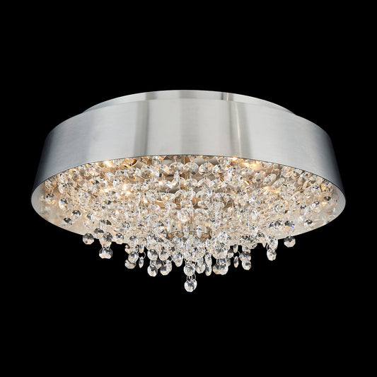 Iris Flushmount 4-Light in Satin Nickel 3116SN by StarFire Crystal