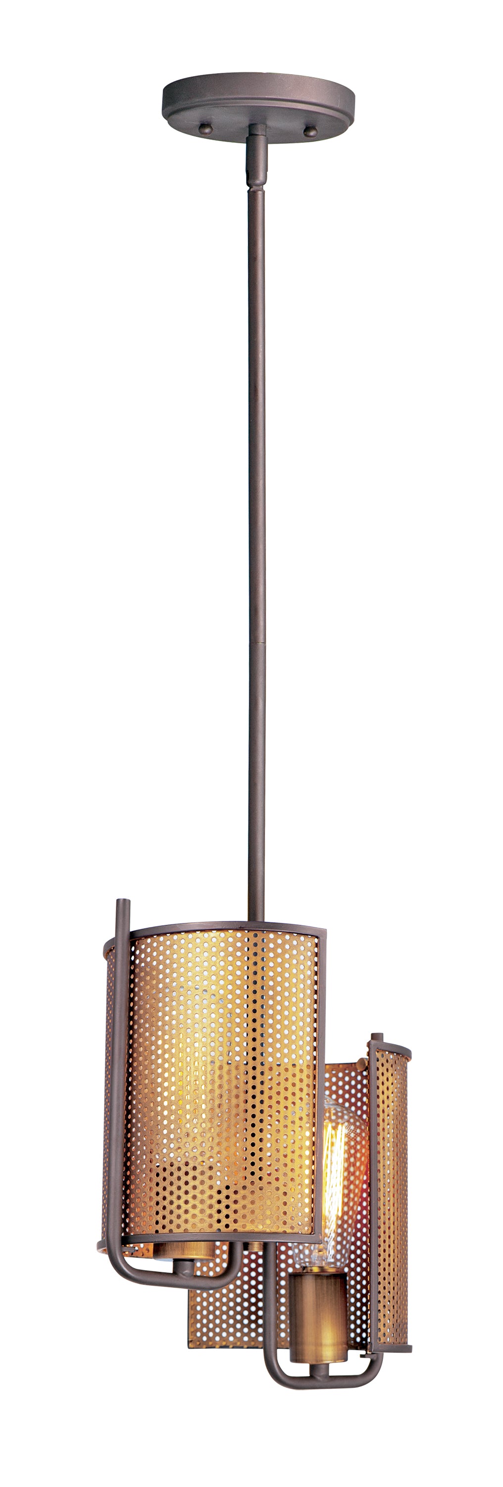 Caspian 2-Light Pendant Oil Rubbed Bronze/Antique Brass by Maxim Lighting