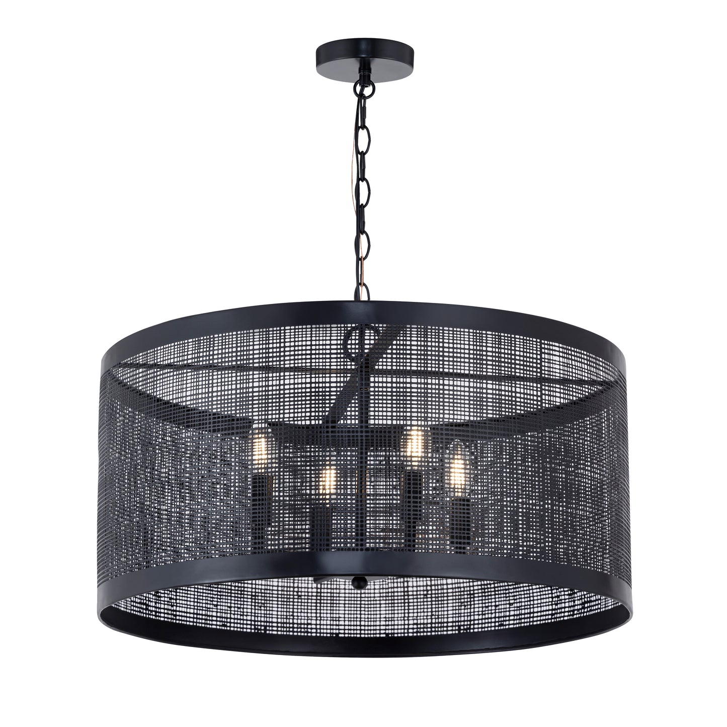 Hatcher 24" 4-Light Pendant Black by Maxim Lighting