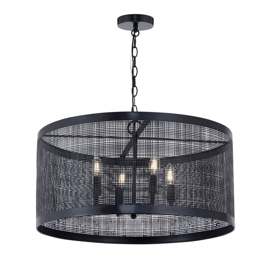 Hatcher 24" 4-Light Pendant Black by Maxim Lighting