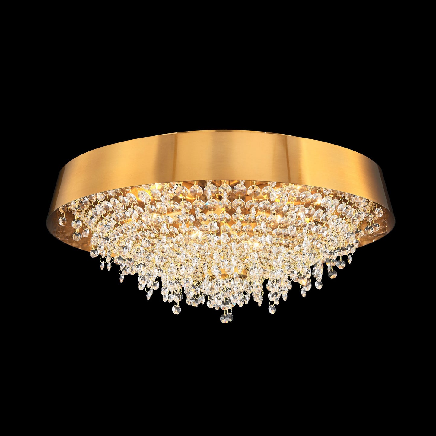 Iris Flushmount 6-Light in Antique Brass 3122AB by StarFire Crystal