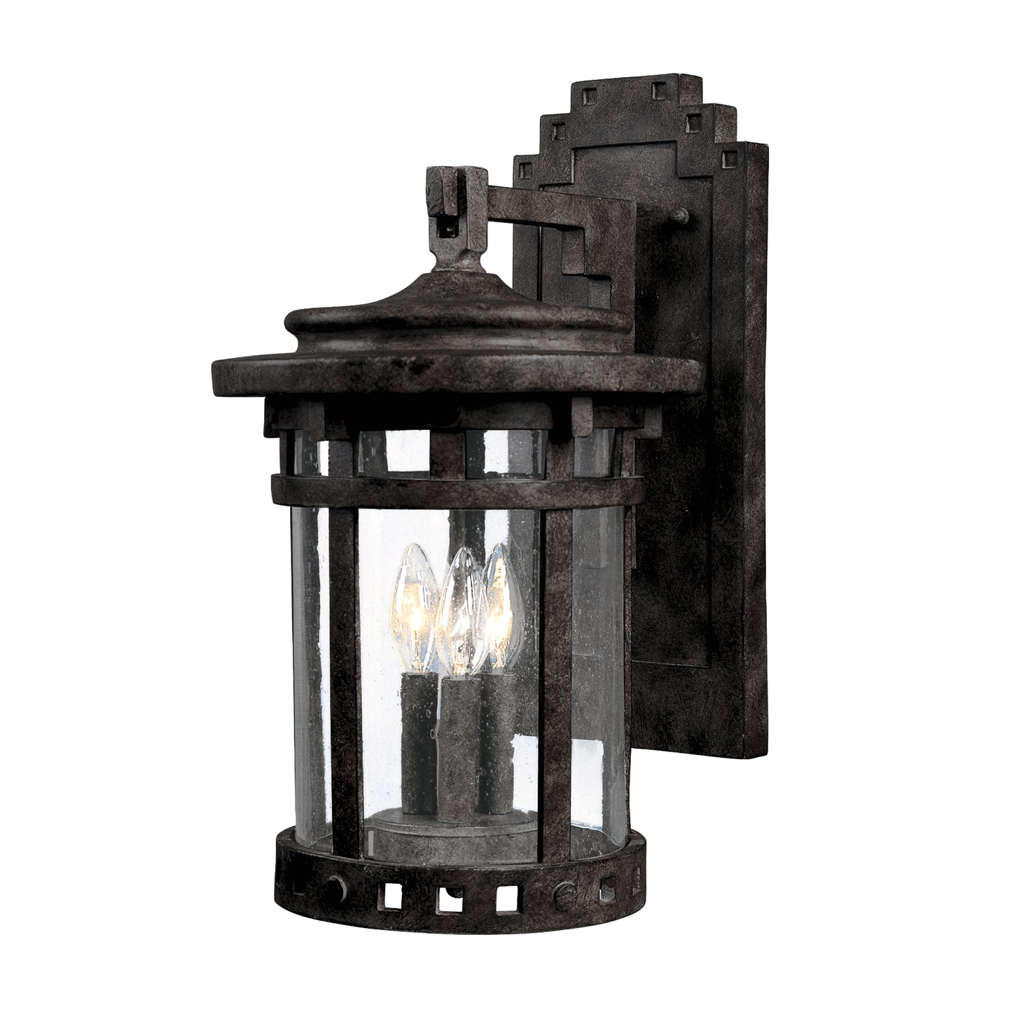 Santa Barbara Cast 3-Light Outdoor Wall Lantern Sienna by Maxim Lighting