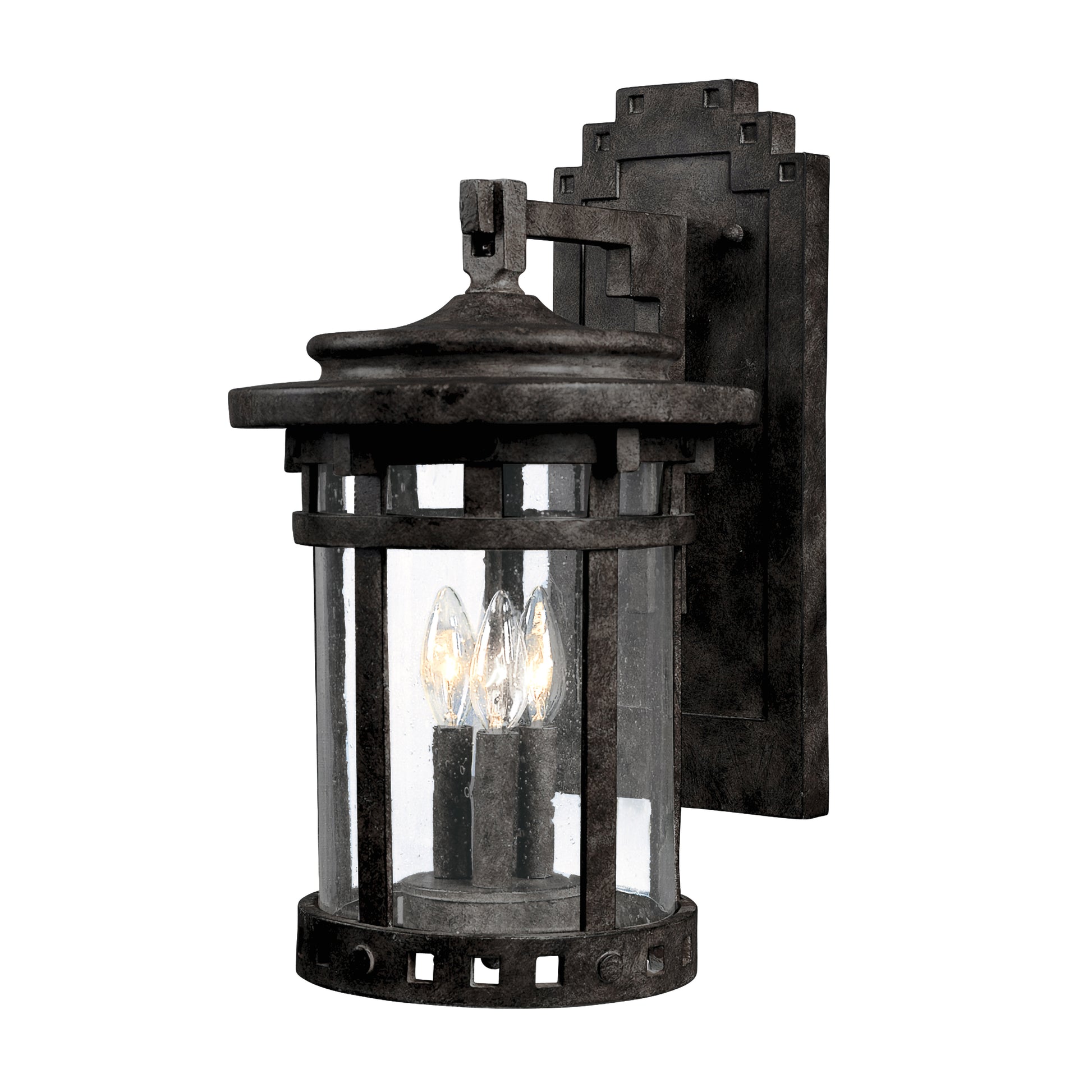 Santa Barbara Cast 3-Light Outdoor Wall Lantern Sienna by Maxim Lighting