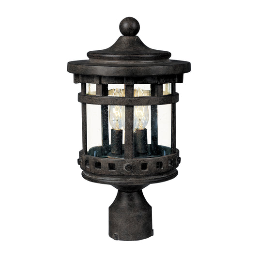 Santa Barbara Cast 3-LT Outdoor Pole/Post Lantern Sienna by Maxim Lighting