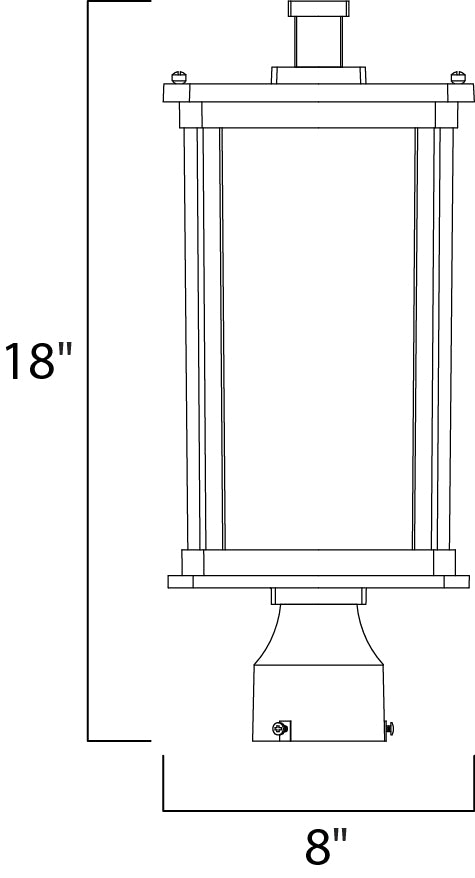 Bungalow Outdoor Pole/Post Lantern Bronze by Maxim Lighting