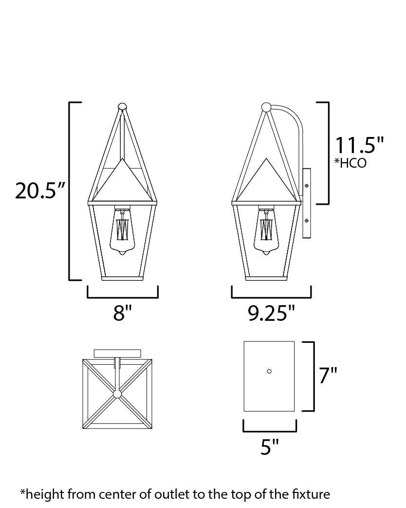 Bavaria Wall Sconce Black by Maxim Lighting