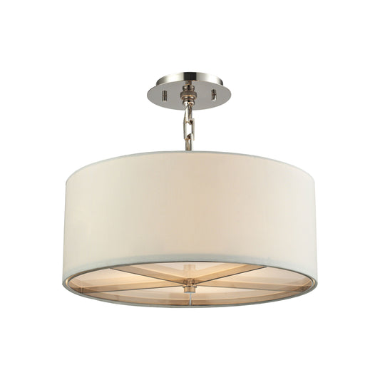 Selma 17" 3-Light Semi Flush Mount Polished Nickel by Elk