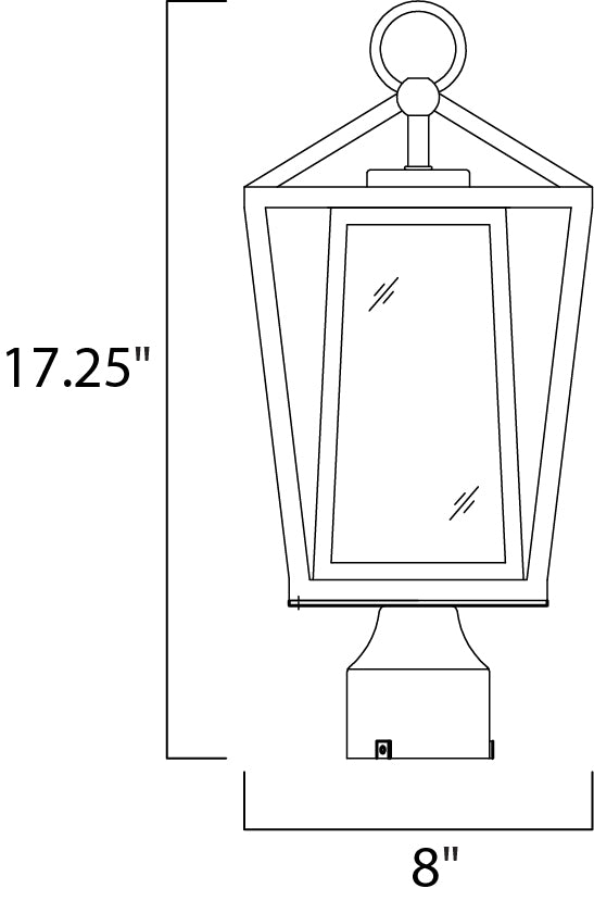 Artisan Outdoor Post Lamp Black by Maxim Lighting