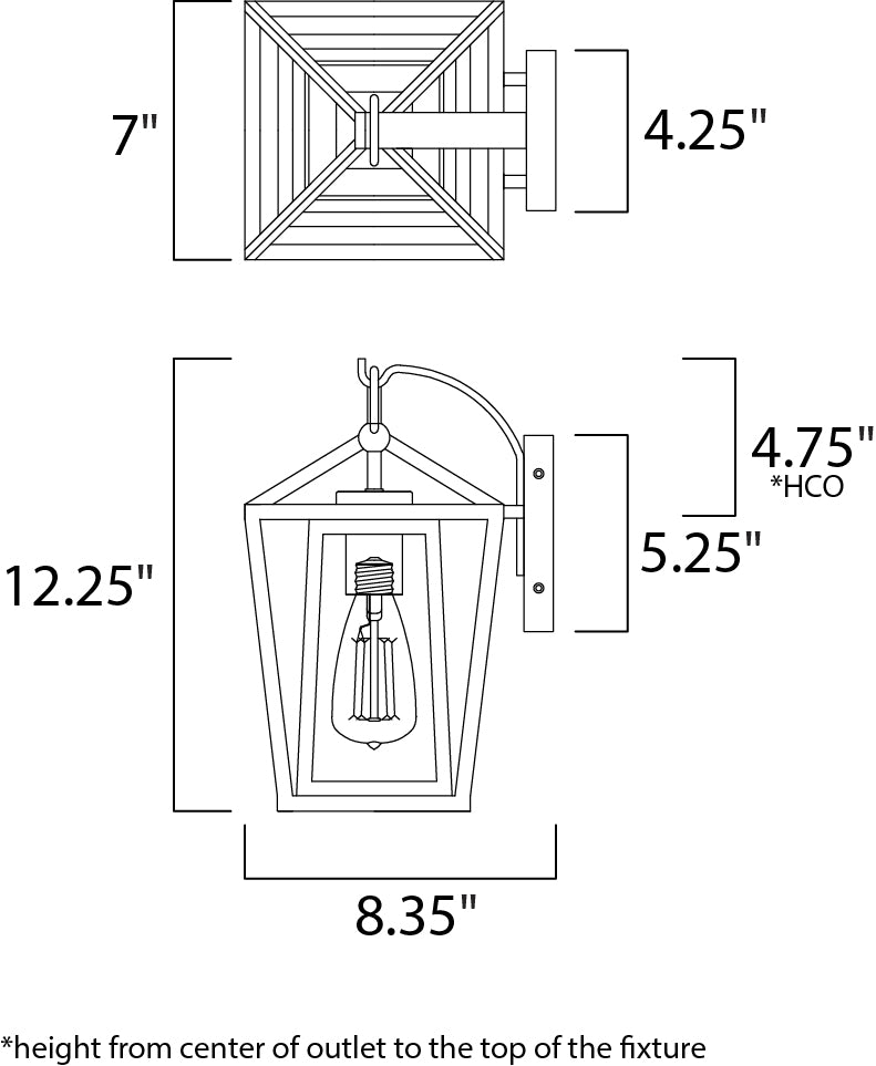 Artisan Outdoor Wall Mount Black by Maxim Lighting