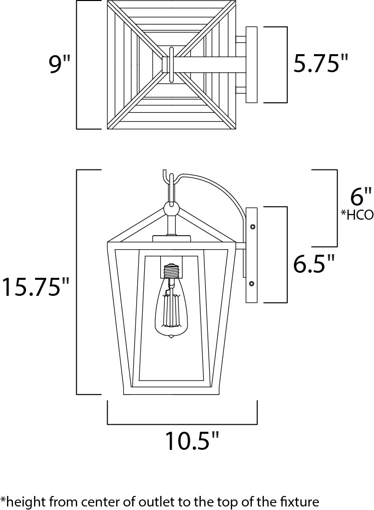 Artisan Outdoor Wall Mount Black by Maxim Lighting