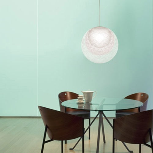 Yamagiwa Mayuhana 2 Sphere Pendant Light by Toyo Ito – detail and setting 2